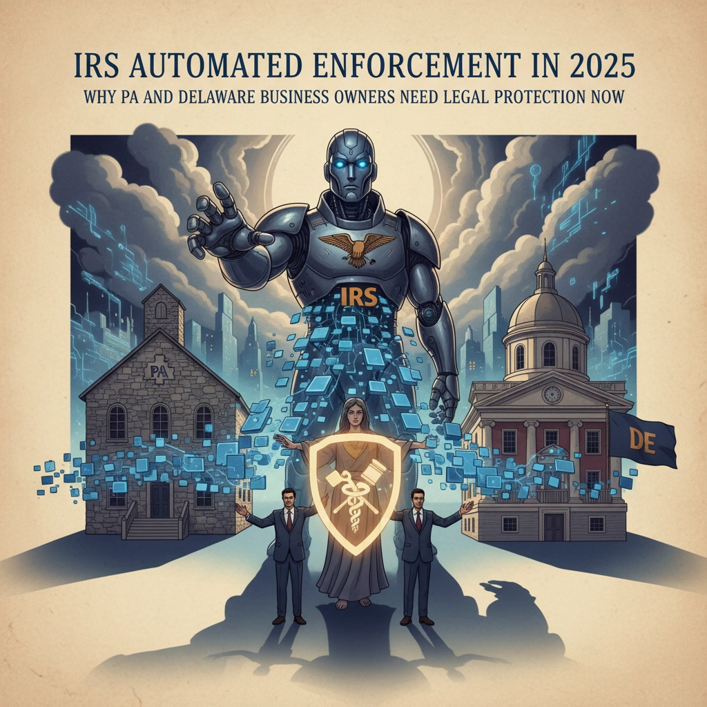 IRS Automated Enforcement in 2025: Why PA and Delaware Business Owners Need Legal Protection Now