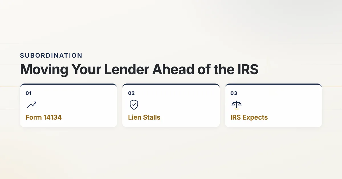 How to Refinance a Property the IRS Has a Lien On