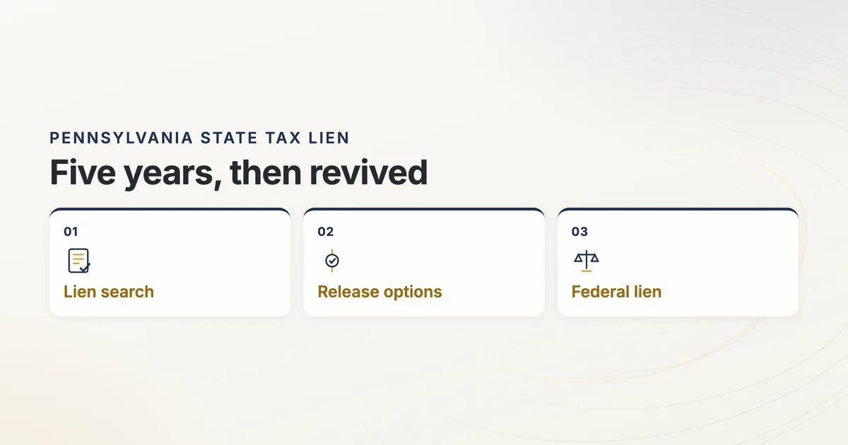 A PA State Tax Lien Lasts 5 Years and Pennsylvania Can Revive It